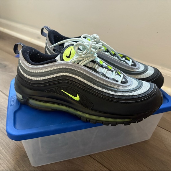 Nike Air Max 97 Black and Neon Green Shoes